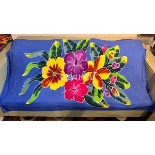 Hot Sale Rayon Sarong Hand Painted Flower Design Originally Handmade